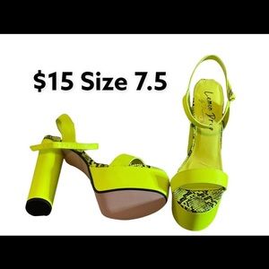 Neon Platform Heels